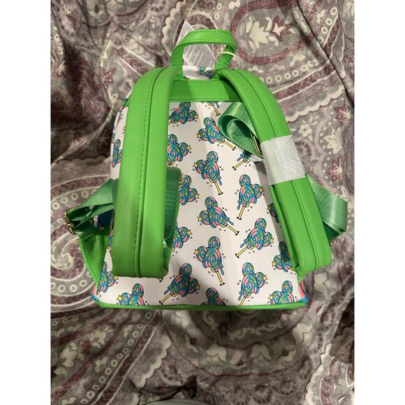 NWT Disney Parks Loungefly Lollipop Eats Mickey Mouse Mini Backpack - Picture 5 of 6